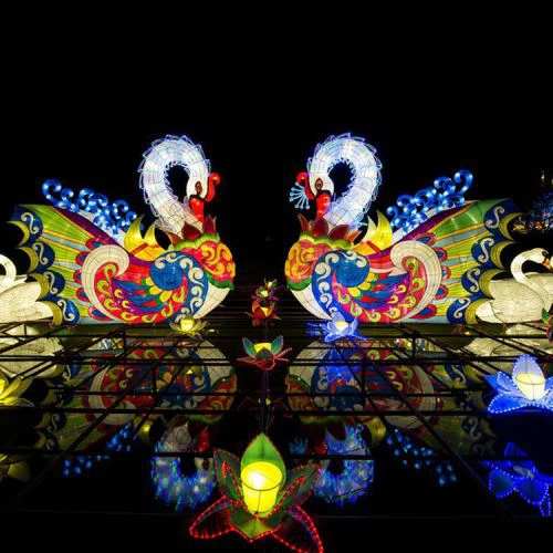 بیرونی واٹر پروف چینی سلک لالٹین